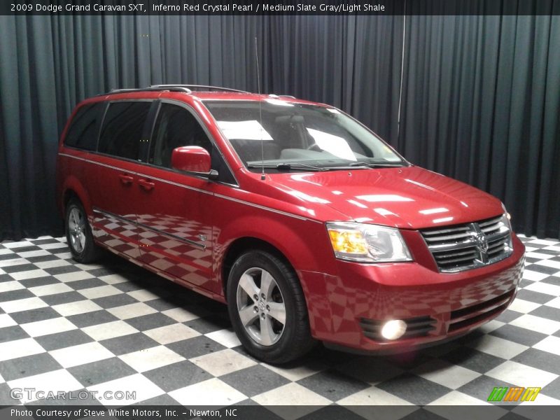 Inferno Red Crystal Pearl / Medium Slate Gray/Light Shale 2009 Dodge Grand Caravan SXT