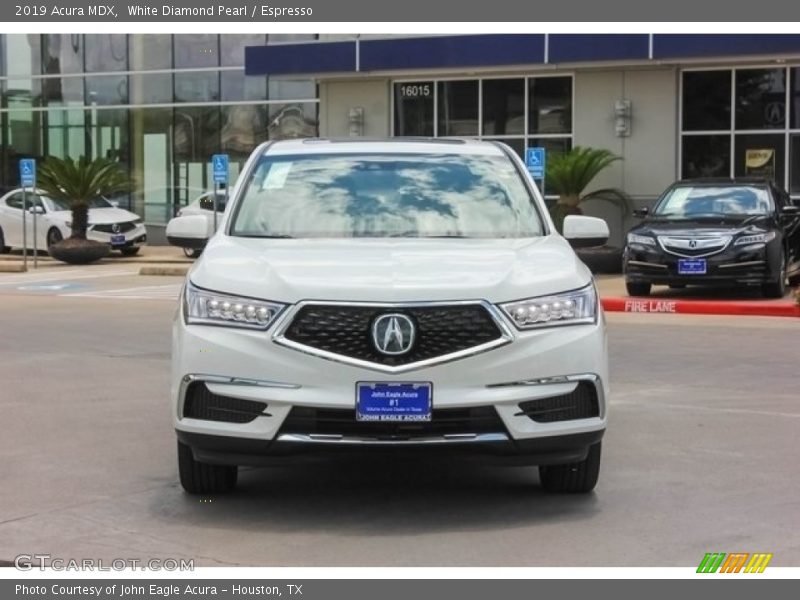 White Diamond Pearl / Espresso 2019 Acura MDX