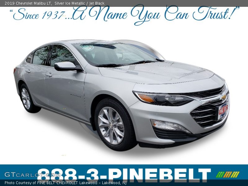 Silver Ice Metallic / Jet Black 2019 Chevrolet Malibu LT