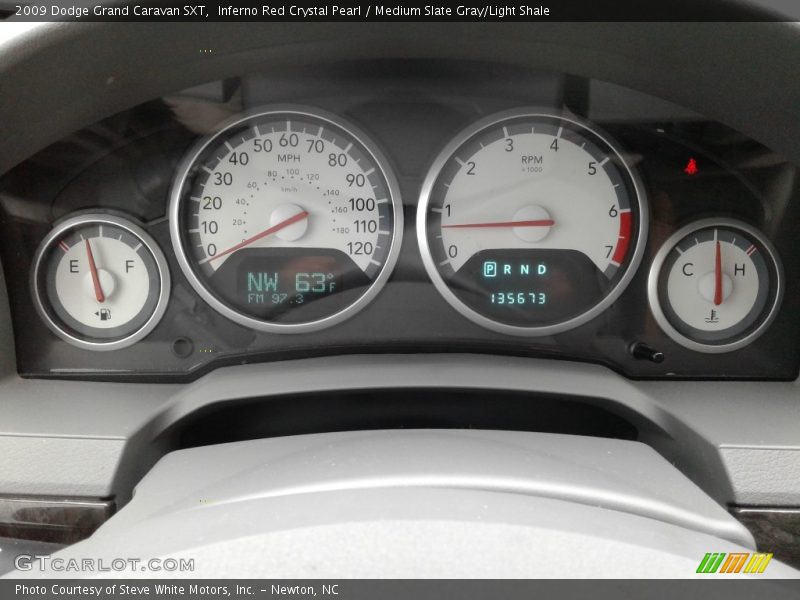 Inferno Red Crystal Pearl / Medium Slate Gray/Light Shale 2009 Dodge Grand Caravan SXT