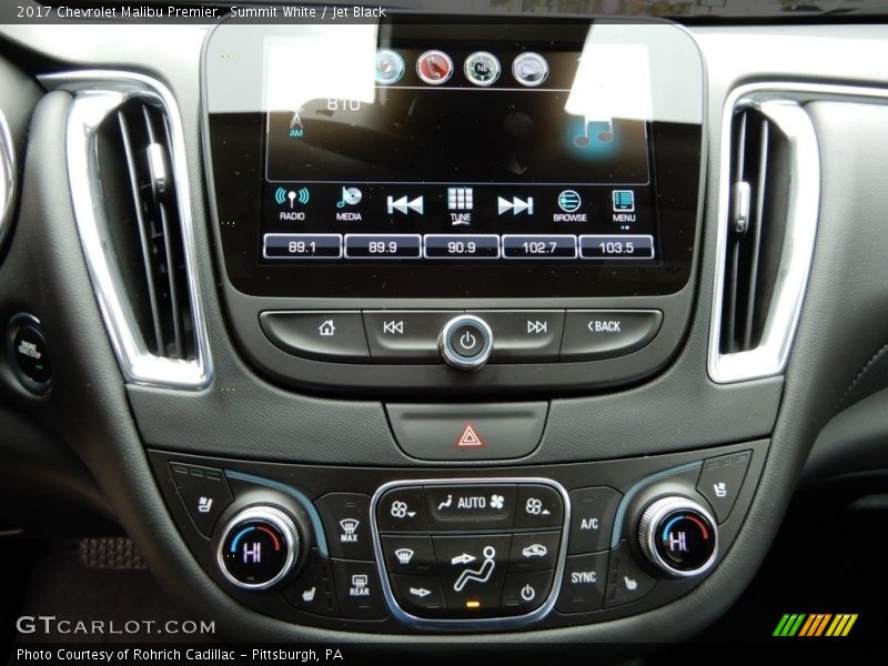 Summit White / Jet Black 2017 Chevrolet Malibu Premier