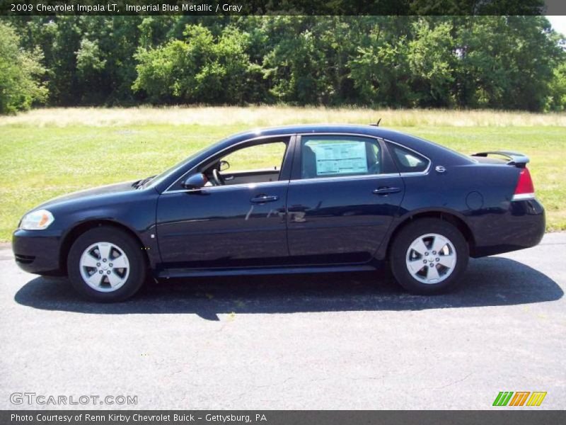 Imperial Blue Metallic / Gray 2009 Chevrolet Impala LT