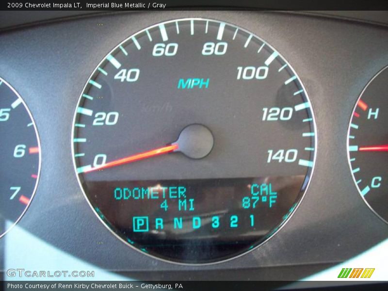 Imperial Blue Metallic / Gray 2009 Chevrolet Impala LT