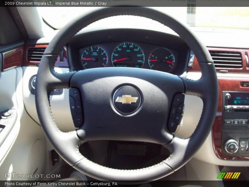 Imperial Blue Metallic / Gray 2009 Chevrolet Impala LT
