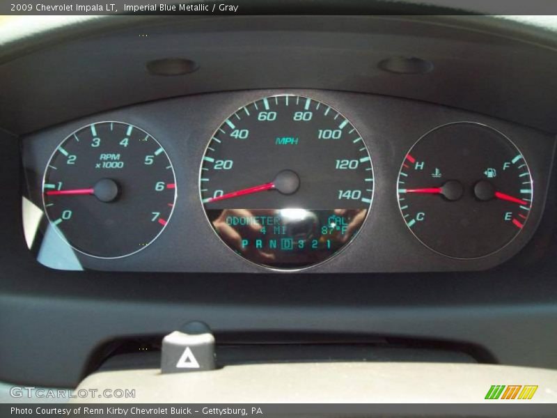 Imperial Blue Metallic / Gray 2009 Chevrolet Impala LT