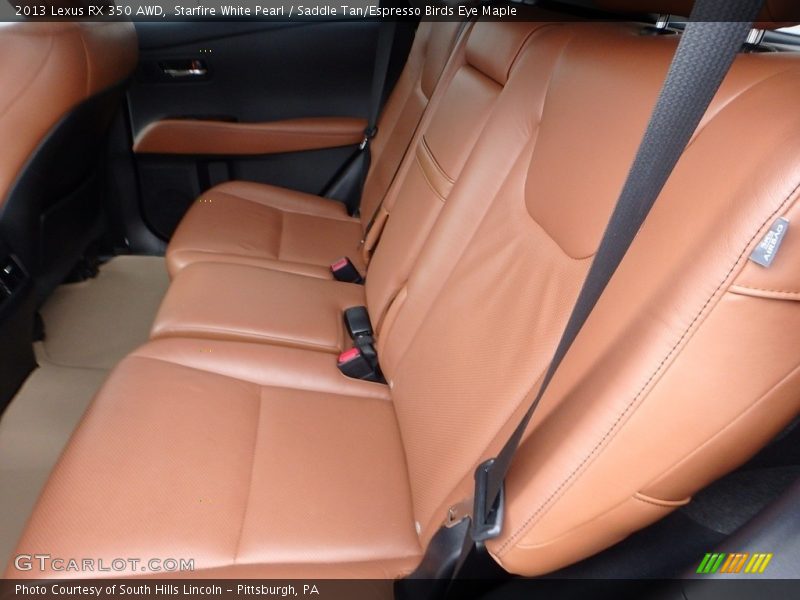 Starfire White Pearl / Saddle Tan/Espresso Birds Eye Maple 2013 Lexus RX 350 AWD