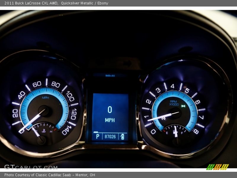 Quicksilver Metallic / Ebony 2011 Buick LaCrosse CXL AWD