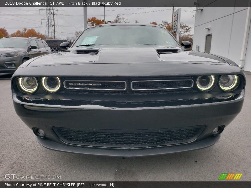 Pitch Black / Black/Ruby Red 2018 Dodge Challenger GT AWD