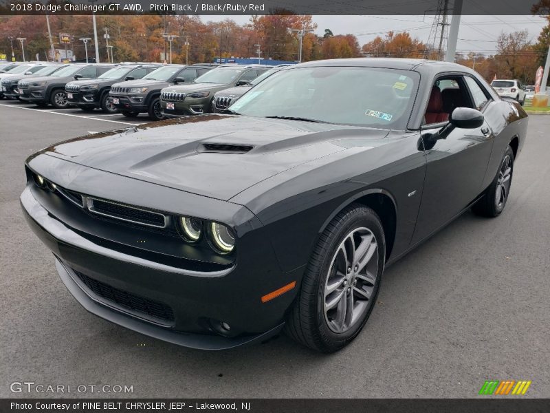 Pitch Black / Black/Ruby Red 2018 Dodge Challenger GT AWD