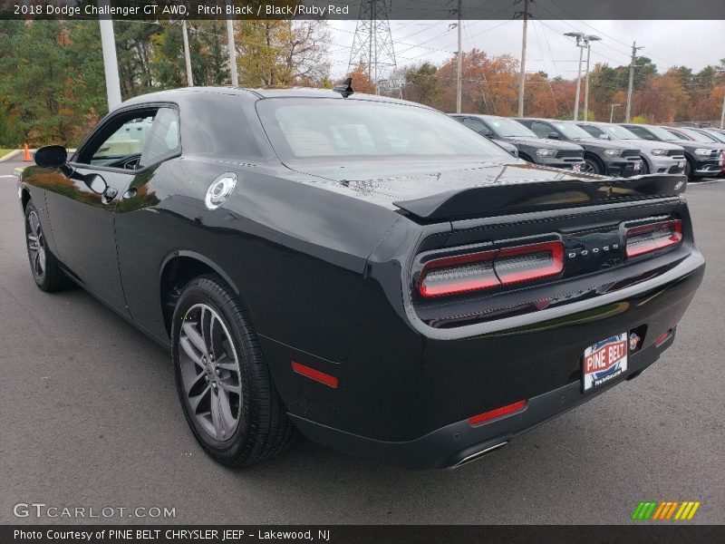 Pitch Black / Black/Ruby Red 2018 Dodge Challenger GT AWD