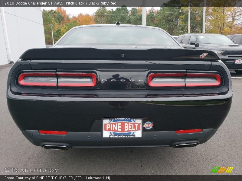 Pitch Black / Black/Ruby Red 2018 Dodge Challenger GT AWD
