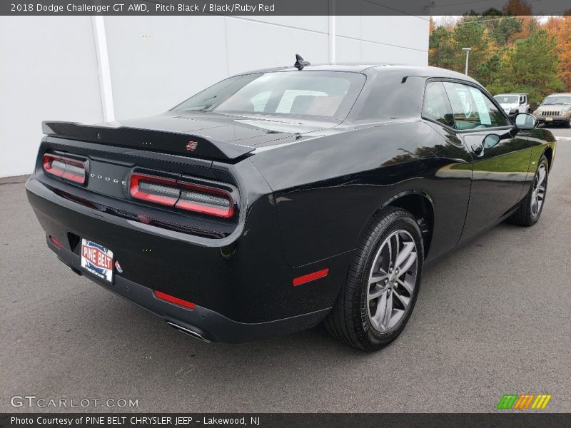 Pitch Black / Black/Ruby Red 2018 Dodge Challenger GT AWD