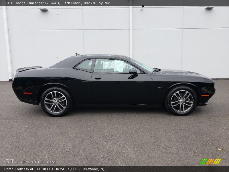 Pitch Black / Black/Ruby Red 2018 Dodge Challenger GT AWD