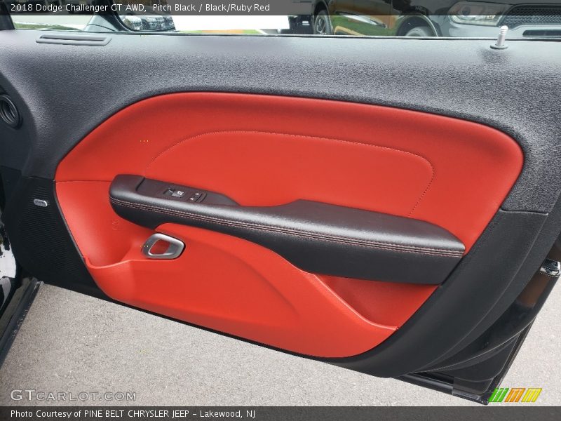 Pitch Black / Black/Ruby Red 2018 Dodge Challenger GT AWD