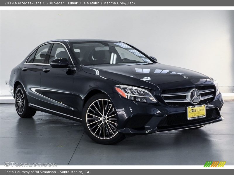 Lunar Blue Metallic / Magma Grey/Black 2019 Mercedes-Benz C 300 Sedan