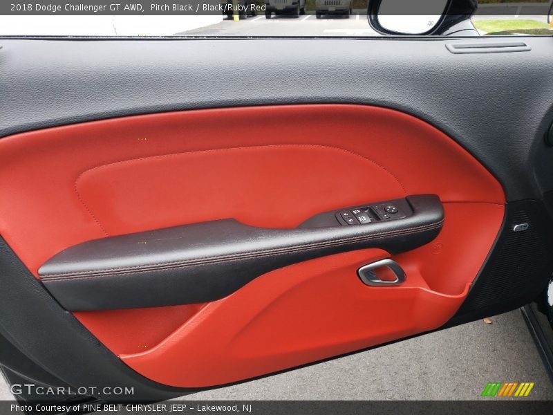Pitch Black / Black/Ruby Red 2018 Dodge Challenger GT AWD