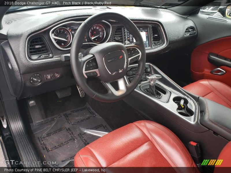 Pitch Black / Black/Ruby Red 2018 Dodge Challenger GT AWD