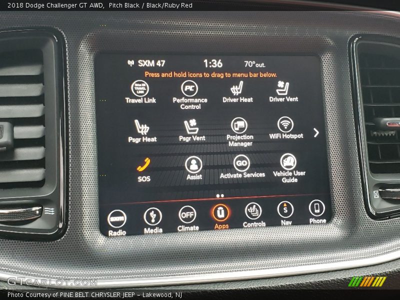 Pitch Black / Black/Ruby Red 2018 Dodge Challenger GT AWD