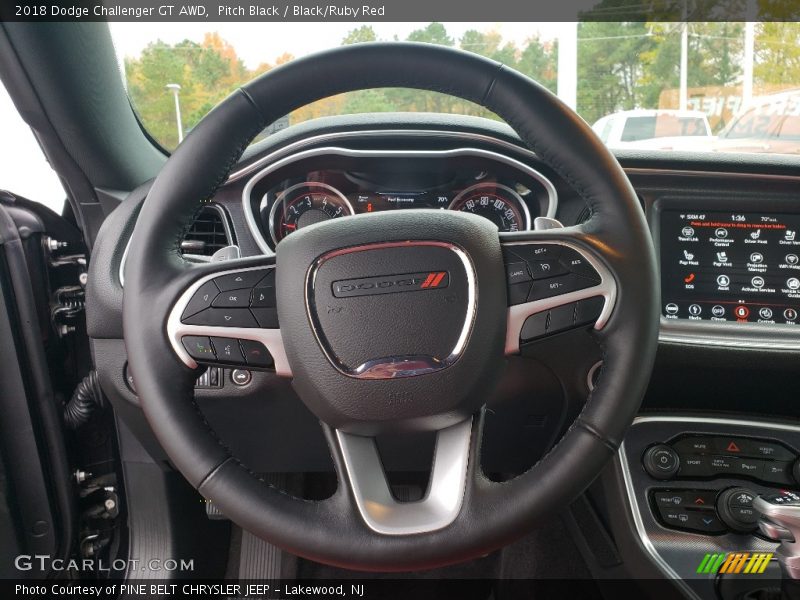 Pitch Black / Black/Ruby Red 2018 Dodge Challenger GT AWD