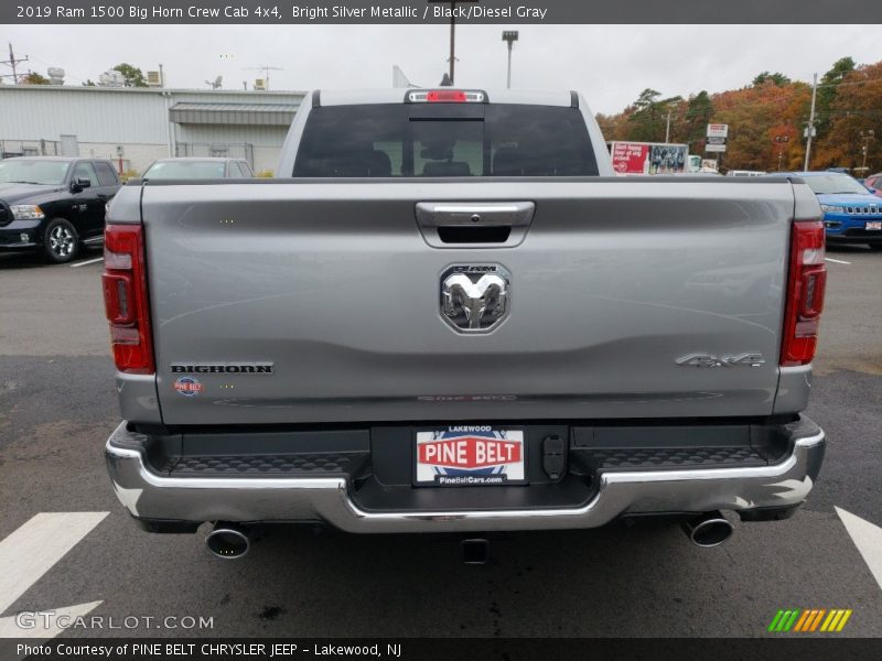 Bright Silver Metallic / Black/Diesel Gray 2019 Ram 1500 Big Horn Crew Cab 4x4