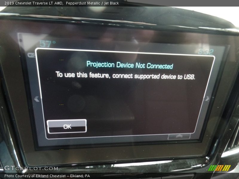 Pepperdust Metallic / Jet Black 2019 Chevrolet Traverse LT AWD