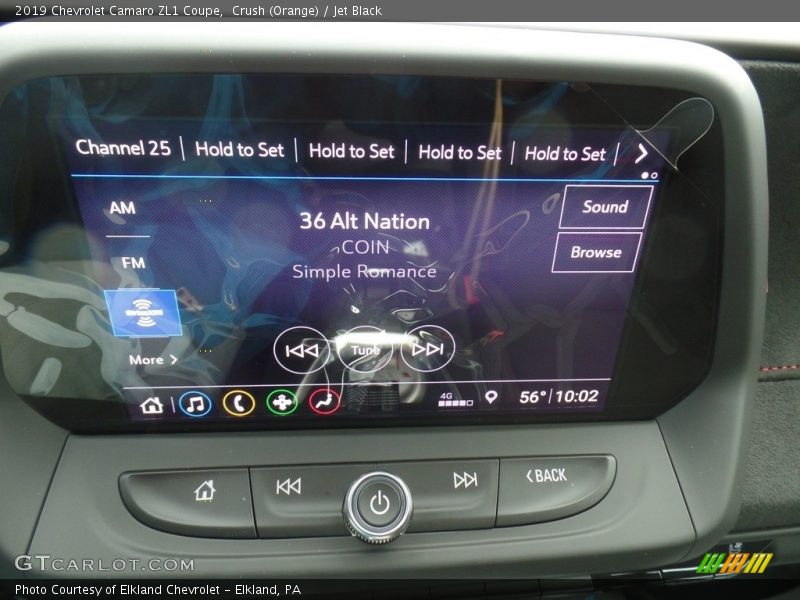 Controls of 2019 Camaro ZL1 Coupe