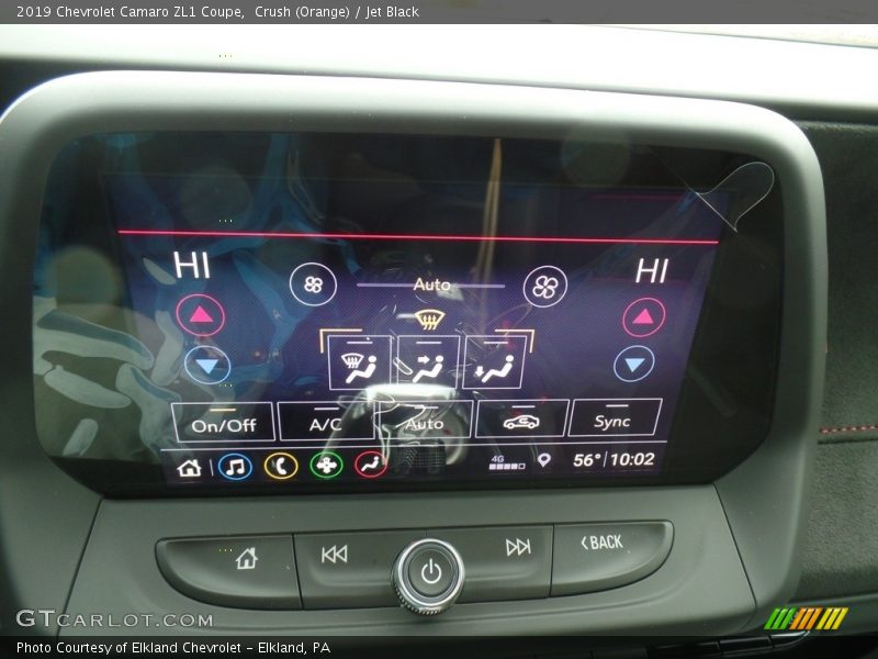 Controls of 2019 Camaro ZL1 Coupe