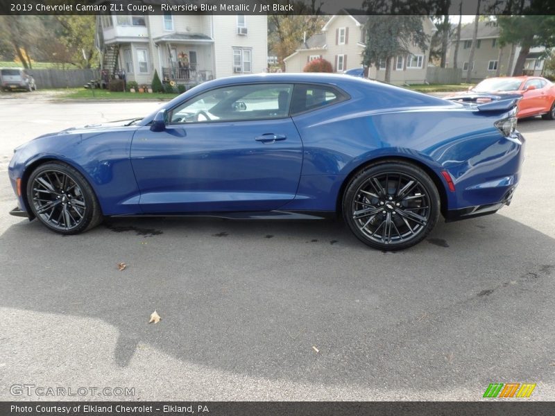 Riverside Blue Metallic / Jet Black 2019 Chevrolet Camaro ZL1 Coupe