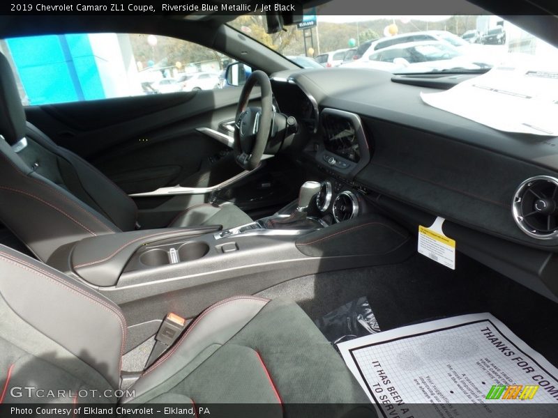 Riverside Blue Metallic / Jet Black 2019 Chevrolet Camaro ZL1 Coupe