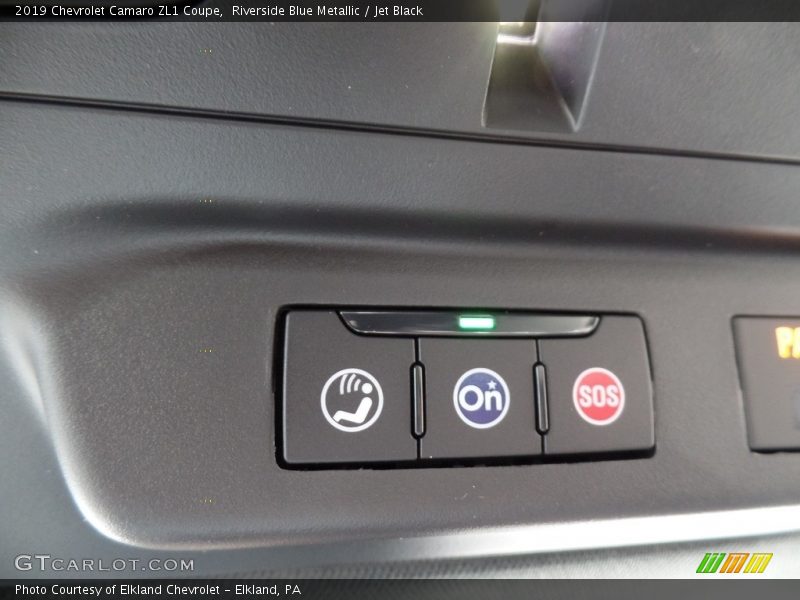 Riverside Blue Metallic / Jet Black 2019 Chevrolet Camaro ZL1 Coupe