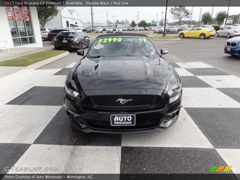 Shadow Black / Red Line 2017 Ford Mustang GT Premium Convertible