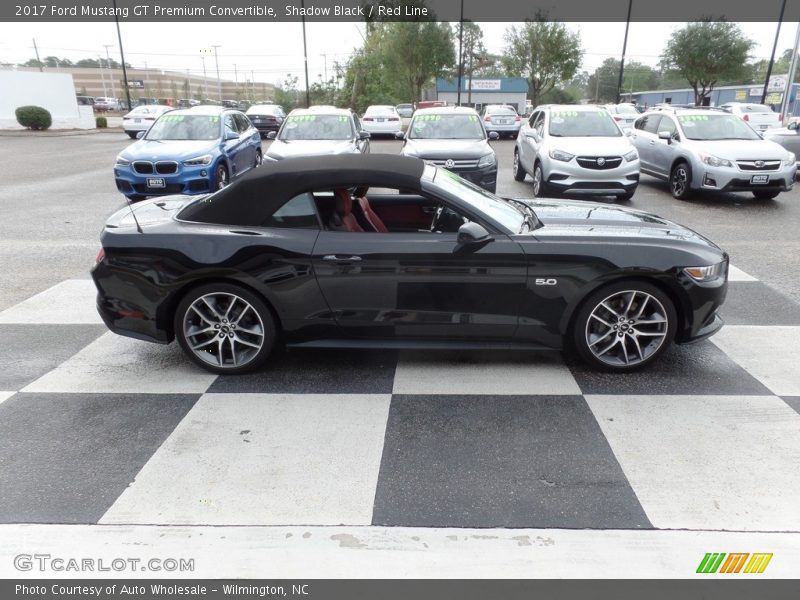 Shadow Black / Red Line 2017 Ford Mustang GT Premium Convertible