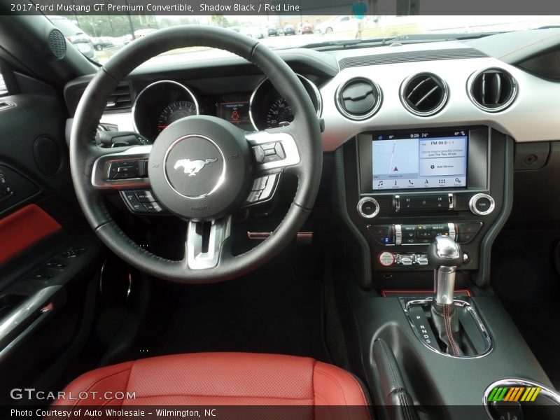 Shadow Black / Red Line 2017 Ford Mustang GT Premium Convertible