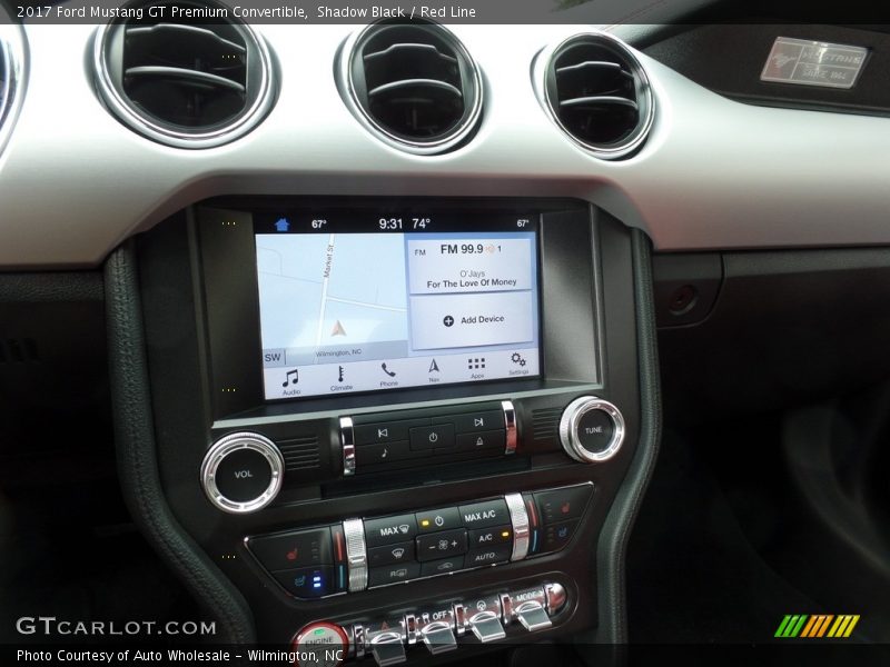 Controls of 2017 Mustang GT Premium Convertible