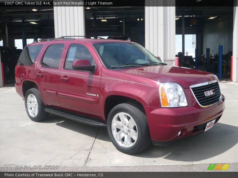 Sport Red Metallic / Light Titanium 2007 GMC Yukon SLE 4x4