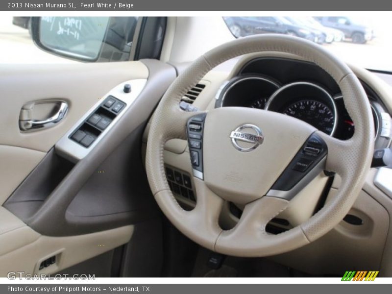 Pearl White / Beige 2013 Nissan Murano SL