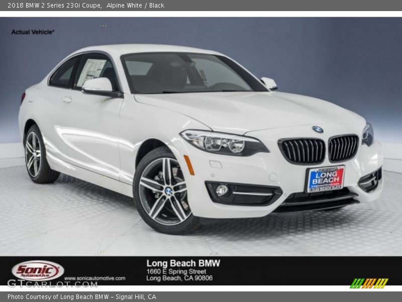 Alpine White / Black 2018 BMW 2 Series 230i Coupe
