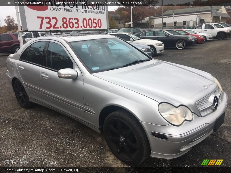 Brilliant Silver Metallic / Charcoal 2003 Mercedes-Benz C 230 Kompressor Sedan