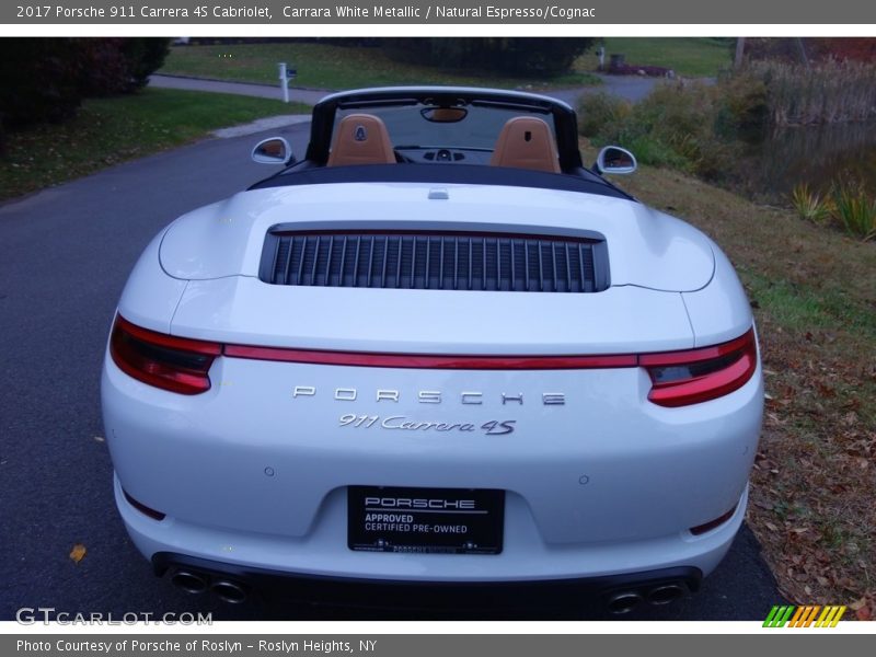 Carrara White Metallic / Natural Espresso/Cognac 2017 Porsche 911 Carrera 4S Cabriolet