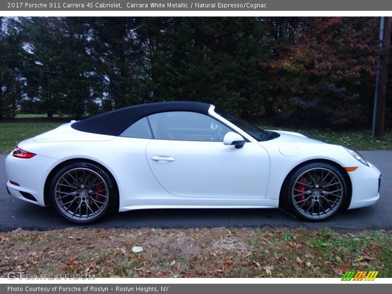Carrara White Metallic / Natural Espresso/Cognac 2017 Porsche 911 Carrera 4S Cabriolet