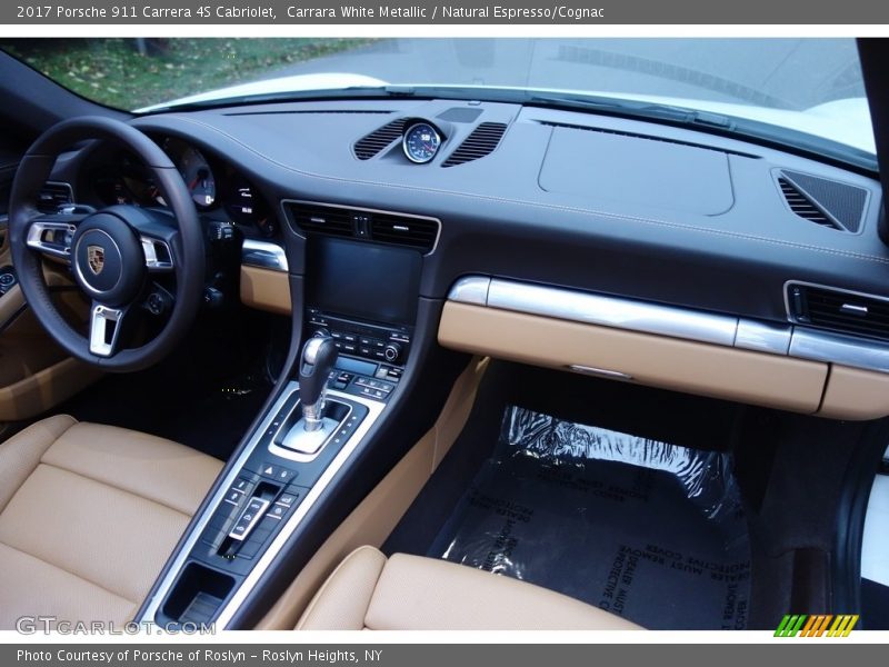Carrara White Metallic / Natural Espresso/Cognac 2017 Porsche 911 Carrera 4S Cabriolet