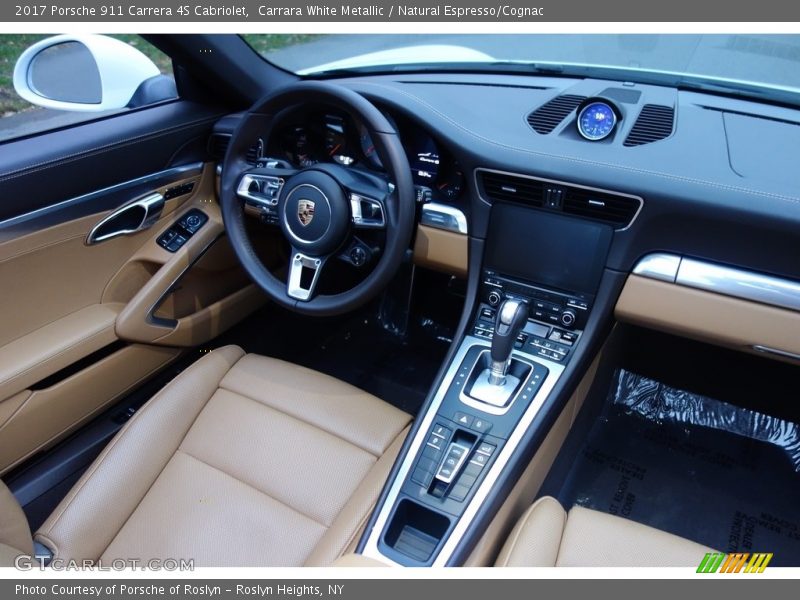 Carrara White Metallic / Natural Espresso/Cognac 2017 Porsche 911 Carrera 4S Cabriolet