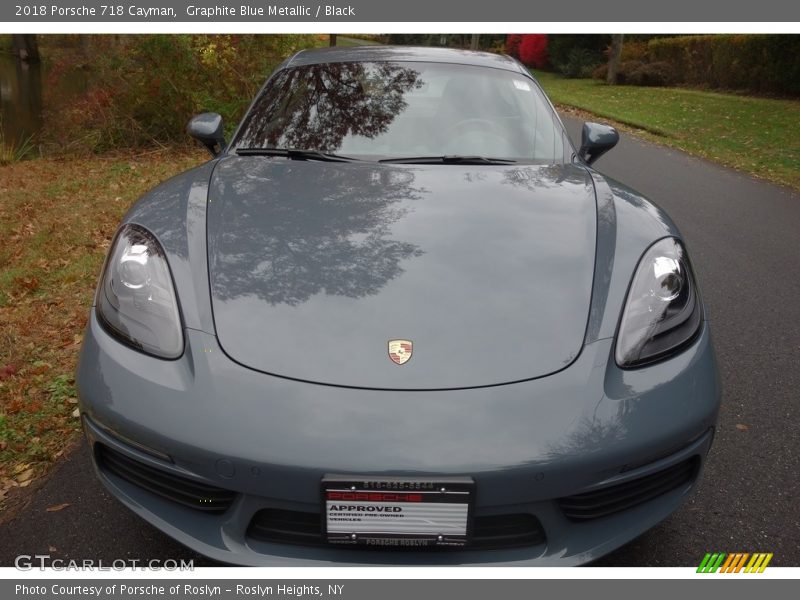 Graphite Blue Metallic / Black 2018 Porsche 718 Cayman