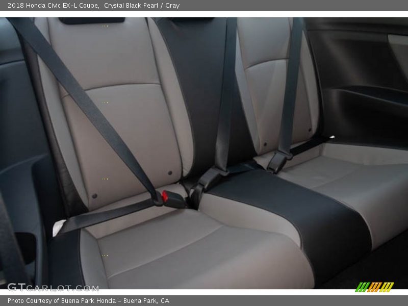 Crystal Black Pearl / Gray 2018 Honda Civic EX-L Coupe