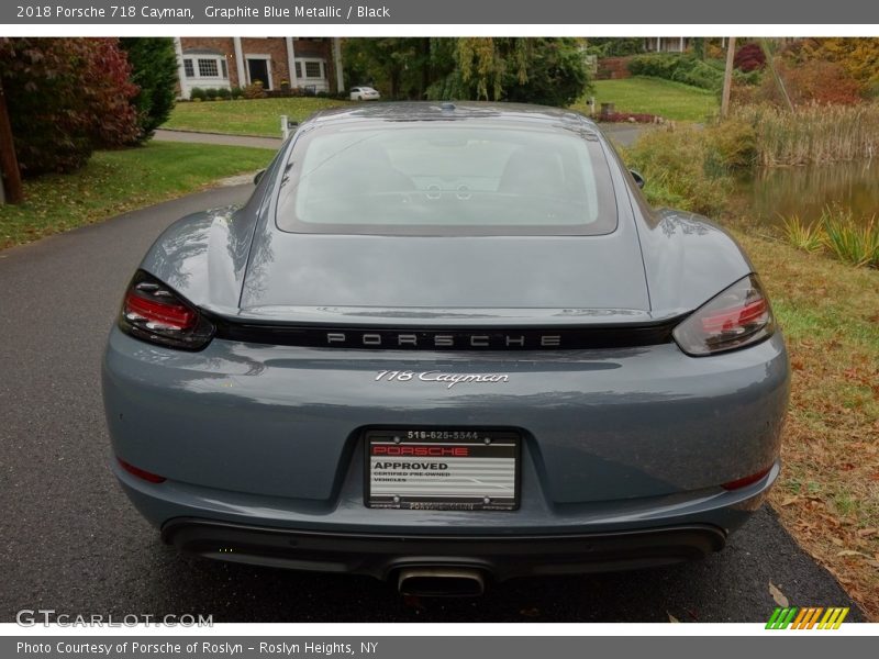 Graphite Blue Metallic / Black 2018 Porsche 718 Cayman