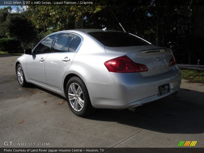 Liquid Platinum / Graphite 2012 Infiniti G 37 x AWD Sedan