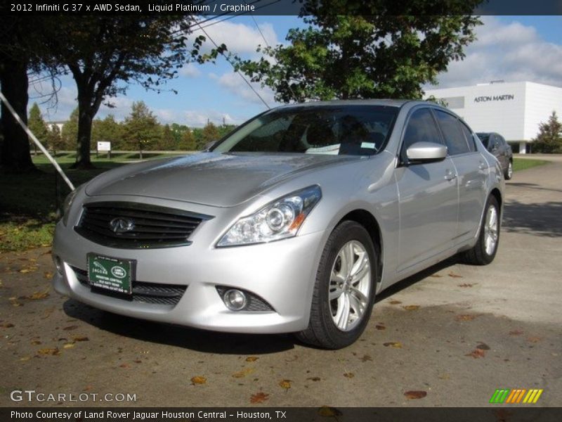 Liquid Platinum / Graphite 2012 Infiniti G 37 x AWD Sedan