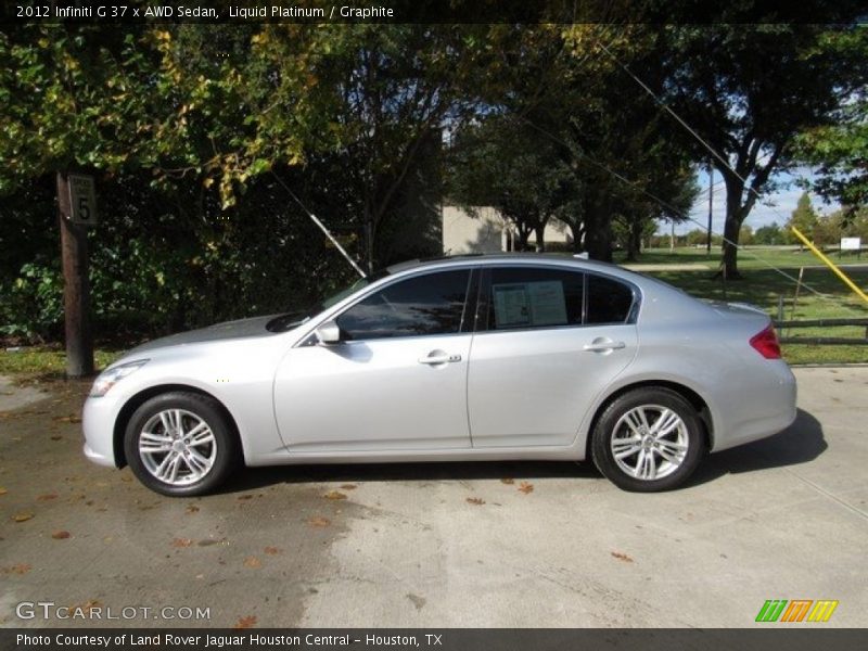Liquid Platinum / Graphite 2012 Infiniti G 37 x AWD Sedan