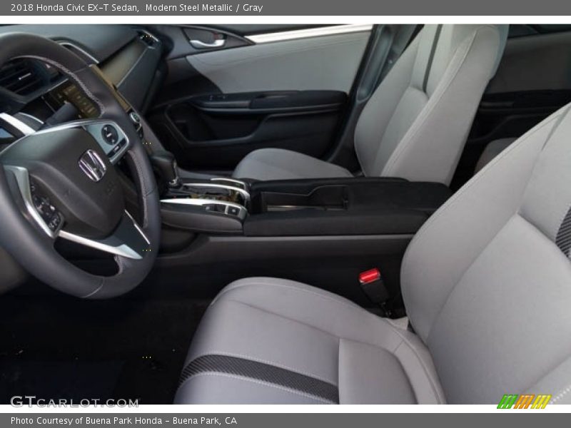 Modern Steel Metallic / Gray 2018 Honda Civic EX-T Sedan