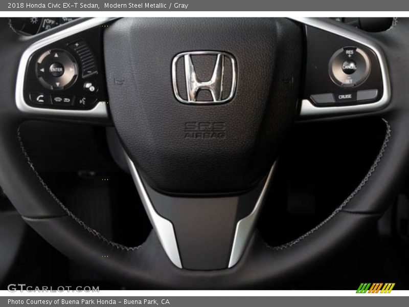 Modern Steel Metallic / Gray 2018 Honda Civic EX-T Sedan